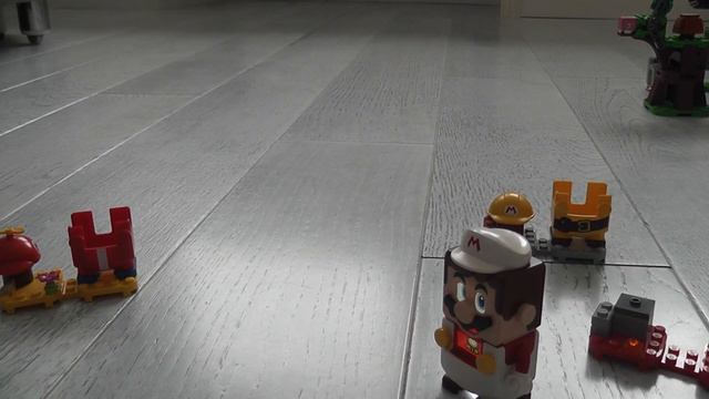 LEGO Super Mario - наборы усилений (Марио-строитель, пожарный, вертолет, кот). смотреть онлайн