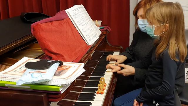 Irina Mints Lesson. Work On Playing  Of Chords And Inversions With My  Beginners Student Amelie