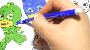 Герои в масках раскраска героев PJ Masks coloring