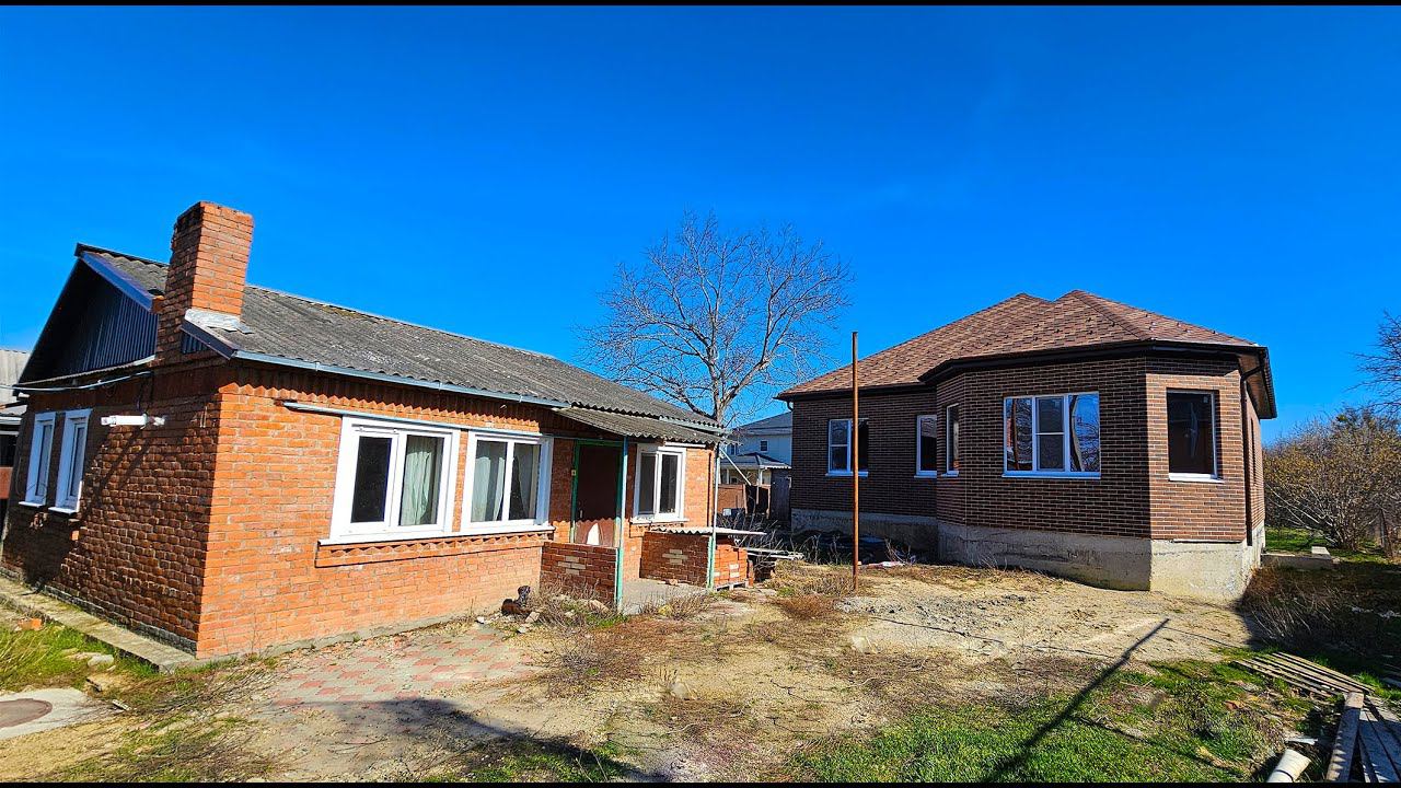 Два кирпичных дома на большом участке в центре станицы! | Станица Северская. | Краснодарский край! смотреть онлайн