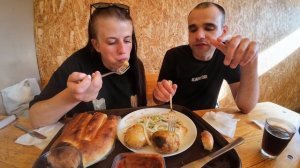 МУКБАНГ ШАШЛЫК / КАРТОФЕЛЬ НА ГРИЛЕ / ЛАВАШ / ОБЖОР/ EATING MUKBANG ASMR АСМР / ЛАЗАРЕВСКОЕ. СОЧИ