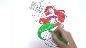 Раскраска русалочка. Раскрашиваем принцессу русалочку