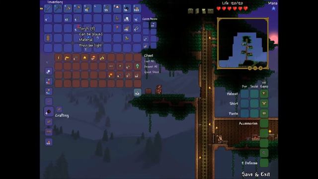 Single Player Terraria 1.2 Ep 10 Rooms and Storage смотреть онлайн