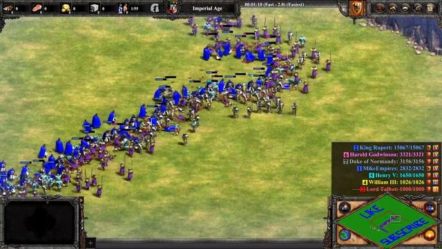 200 ELITE TEUTONIC KNIGHTS vs 200x ENTIRE MILITIA LINE | AoE II: DE смотреть онлайн