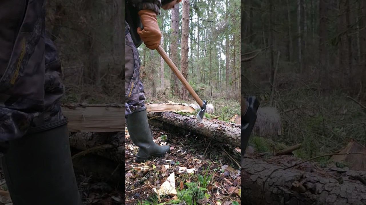 Томагавк на 65см ручке - претендент на звание лучшего дровокола. смотреть онлайн