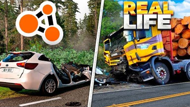 Аварии на реальных событиях в BeamNG.Drive #30