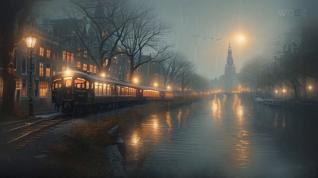 🖤OLD AMSTERDAM. MYSTERIOUS TRAIN🖤Emotional Ambient🖤Music To Study, Read, Work #darkmusic #dark