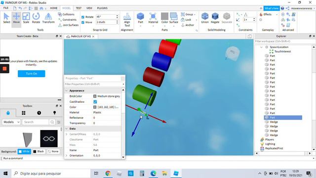 CRIANDO O JOGO:PARKOUR!OF MS(ROBLOX STUDIO)! смотреть онлайн