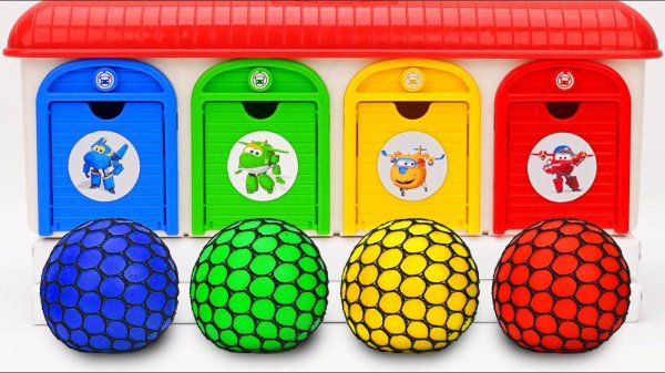 Первые игрушки для малышей. Разноцветный гараж. Звуки АСМР. Игрушки