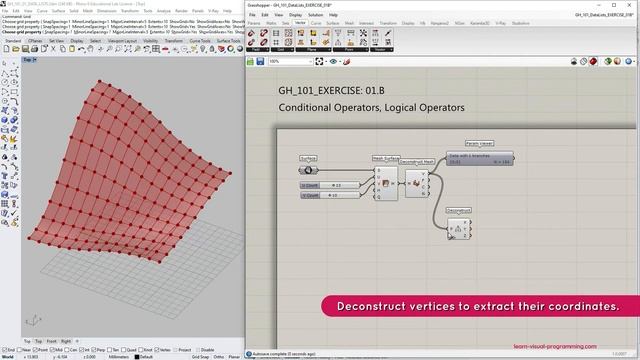 Grasshopper 101: Data Filtering | #05 Filter Mesh Vertices | EXERCISE смотреть онлайн
