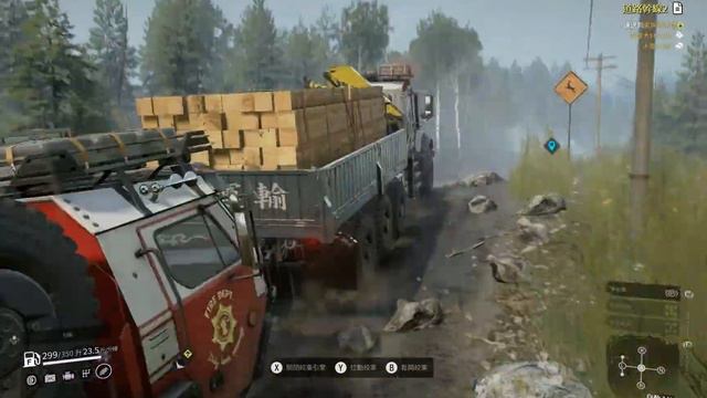 SnowRunner - Mack Defense M917 Load & Transport Wooden Plank @ North Peak National Park смотреть онлайн