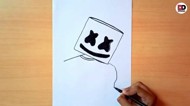 How to Draw Marshmallow Step by Step Easy - Marshmallow DJ Drawing смотреть онлайн