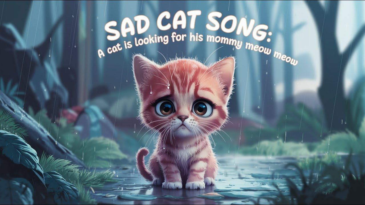 Sad Cat Song: A Cat Is Looking For His Mommy. Meow Meow. Sound Miaw Miaw #ai #aicat #cat #cutecat