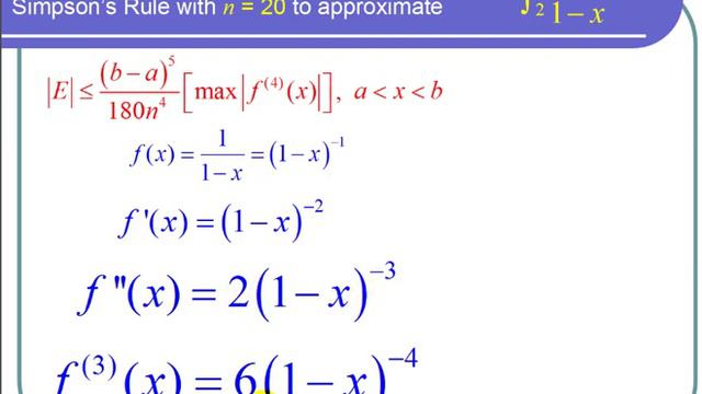 Finding the Maximum Error When Using Simpson's Rule смотреть онлайн