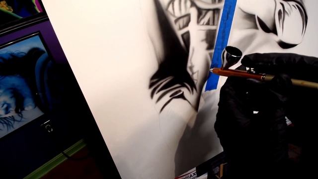 Airbrushing Slipknot -Jim Root-