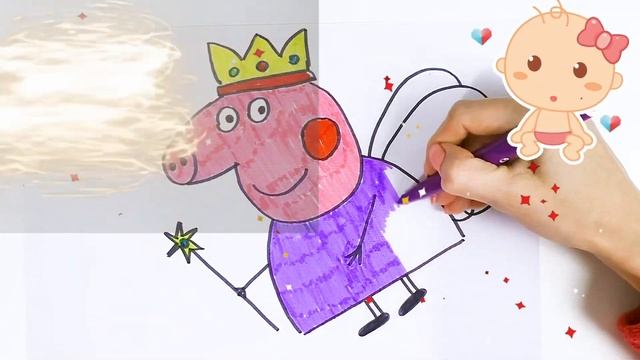 How to draw Peppa pig / bolalar uchun choʻchqacha chizish / как нарисовать свинку пеппу /Сурет салу смотреть онлайн