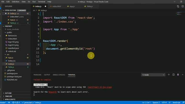 10 -'React' must be in scope when using JSX react⧸react-in-jsx-scope смотреть онлайн