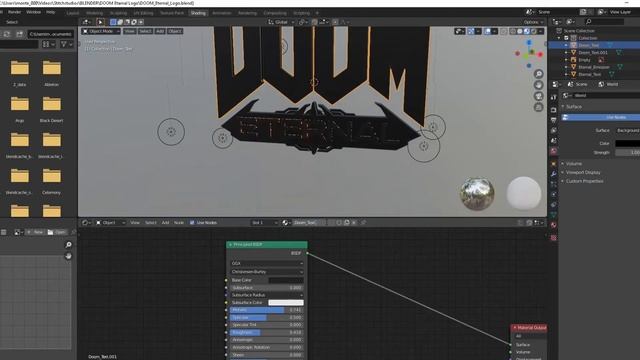 Blender - DOOM Eternal Logo Tutorial in Eevve Blender 2.82 смотреть онлайн