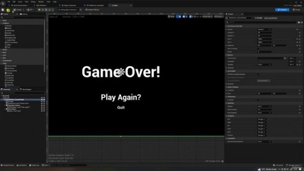 28. Game Over UI. MAKE 3D PLATFORMER in Unreal Engine 5