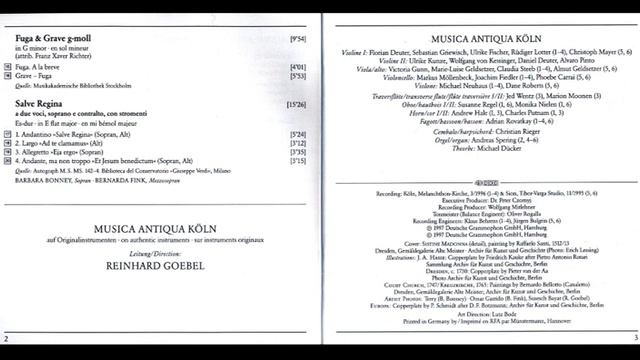 Johann Adolph Hasse (1699-1783) - Salve Regina (Barbara Bonney, Bernarda Fink, Reinhard Goebel) смотреть онлайн