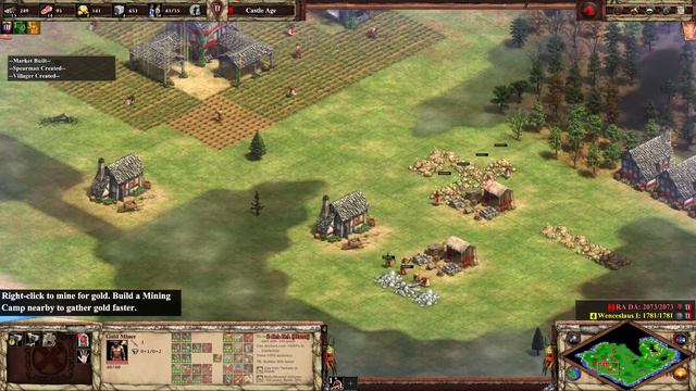 HUNS VS SLAVS 1vs1 Hard AI Age of Empires II Definitive Edition 2 смотреть онлайн
