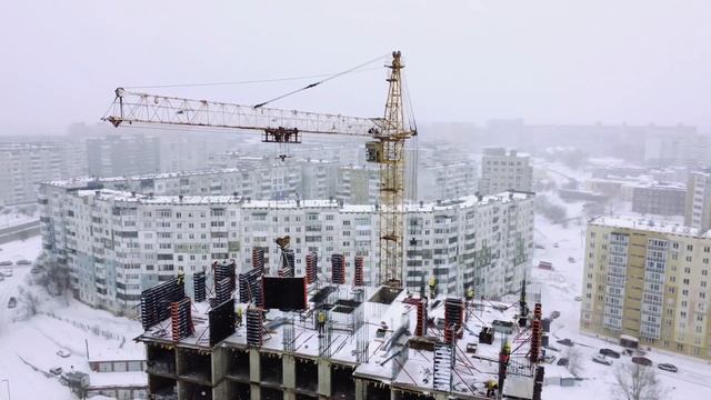 Ход строительства ЖК "Парковый" - февраль, 2023 г. смотреть онлайн