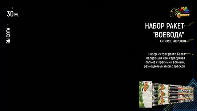 Ракета “Воевода” 1.5″х3 3шт/уп, арт. РН0700701
Салютыч смотреть онлайн