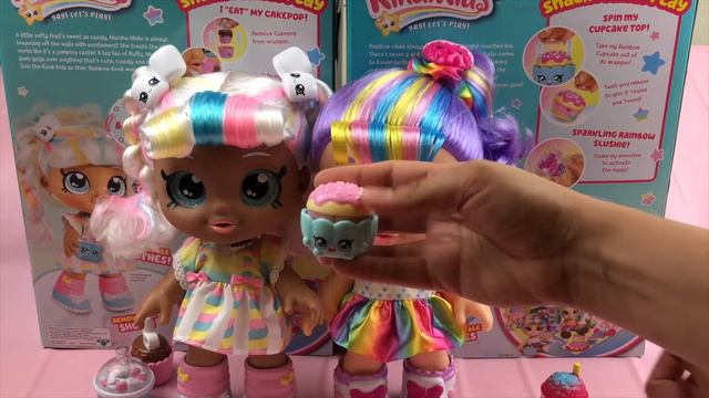Kindi Kids Marsha Mellow And Rainbow Kate Dolls Going Shopping In Kindi Kids Shopping Cart.