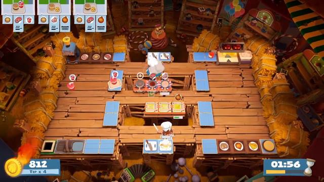 Overcooked 2 - Carnival Of Chaos 3-2 (single Player) Score: 1808