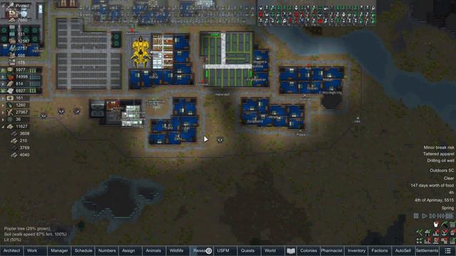 [158] Setting Up Perimeter Walls | RimWorld 1.1 Royalty Empires Of The Rim смотреть онлайн