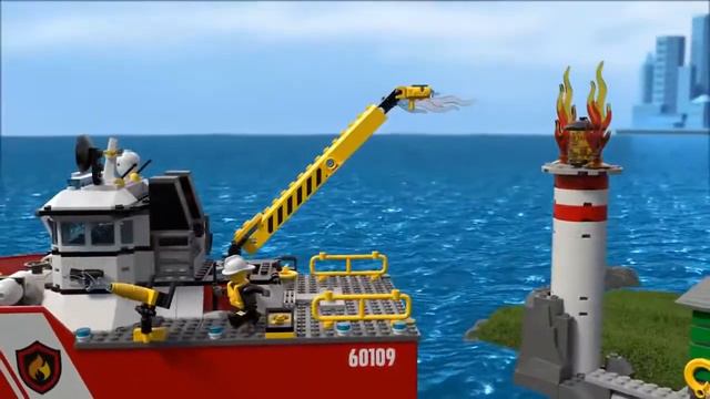 LEGO City 60109 Brandweerboot 3D Review смотреть онлайн