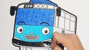 Tayo bus| coloring lessons|раскраска для детей