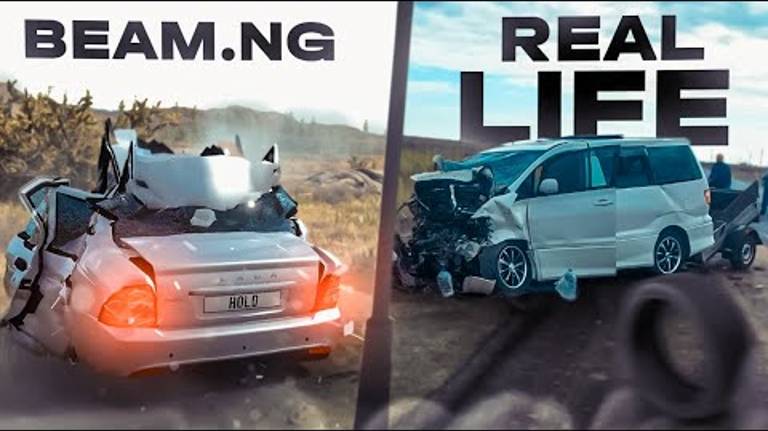 Аварии на реальных событиях в BeamNG.Drive #27 смотреть онлайн