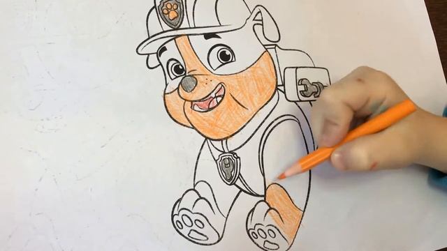 Щенячий патруль крепыш раскраска смотреть онлайн