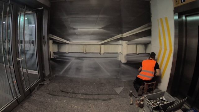 Graffitigestaltung im Hauptbahnhof Berlin I anamorphose Kunst смотреть онлайн