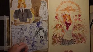 обзор на большооой скетчбук !! ☆ красота, рефлексия, материалы и учёба