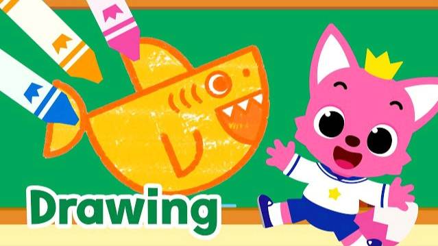 Drawing Baby Shark | Animals & Sea Animals Song | Learn to Draw |15-Minute Learning with Baby Shark смотреть онлайн