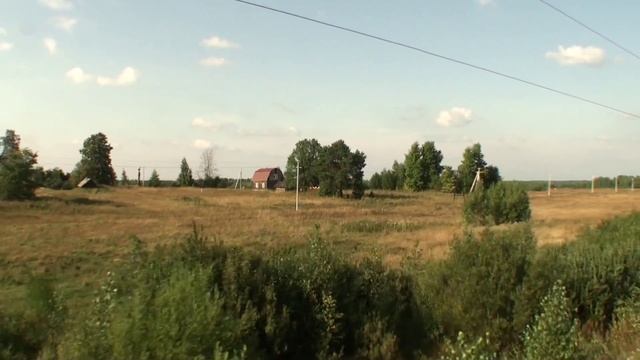 Вид из окна поезда прибытие в Киров