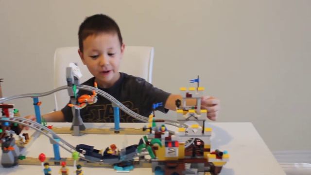 Lego Creator 31084 PIRATE ROLLER COASTER Review and Play смотреть онлайн
