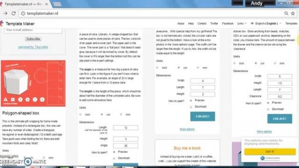 Template Maker - Drawing Design Ideas using Template Maker.nl website