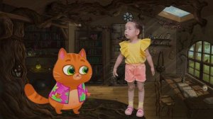 Настя, кошечка Кис Кис и котик Bubbu играют в игре | Сборник историй про Бубу