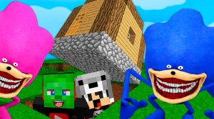 ПРЯЧУСЬ ПОД ДОМОМ ОТ СОНИК ТЕЙПС ШИН ГОДЗИЛЛА В МАЙНКРАФТ