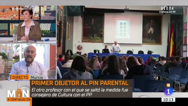 Diego Reina, profesor del Alfonso X El Sabio de Murcia, en La mañana de la 1 por el veto parental смотреть онлайн