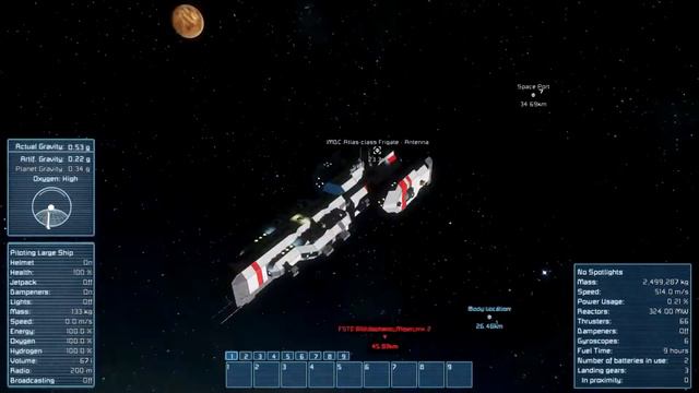 IMDC Atlas-class Frigate Review and Crash! Space Engineers Part 36 смотреть онлайн