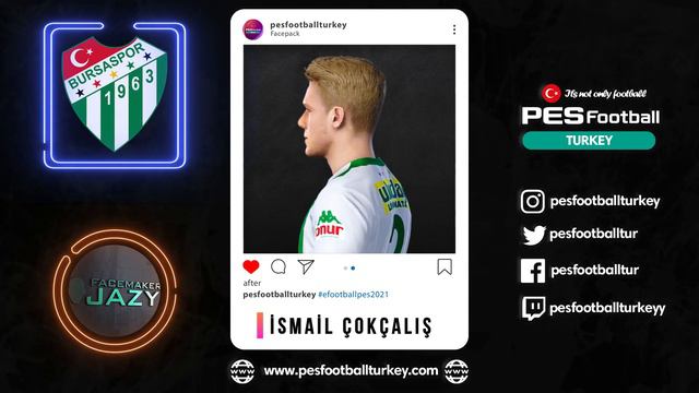 PES 2021 İsmail ÇOKÇALIŞ | Face | Bursaspor | PES 2020 [PC] смотреть онлайн