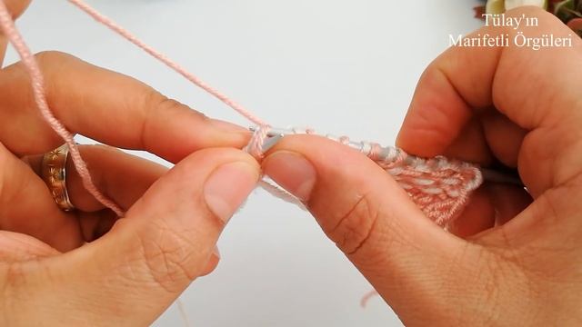 İki Renk Iki şiş Kolay örgü Modeli Anlatımı ✔️crochet Knitting