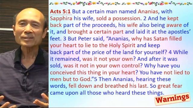 Acts 5:1 – Sermon outline about God’s grace & warning to motivate us turning away from sins - Ps Yi смотреть онлайн