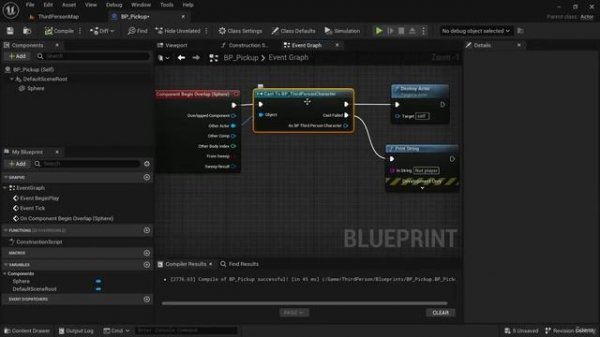 06. Adding functionality to Blueprint. 2D GAME DEVELOPMENT by Cobra Code
