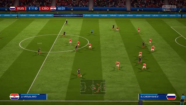 Россия-Хорватия 1/4 финала 07.07.18 ЧМ-2018 FIFA18 PS4