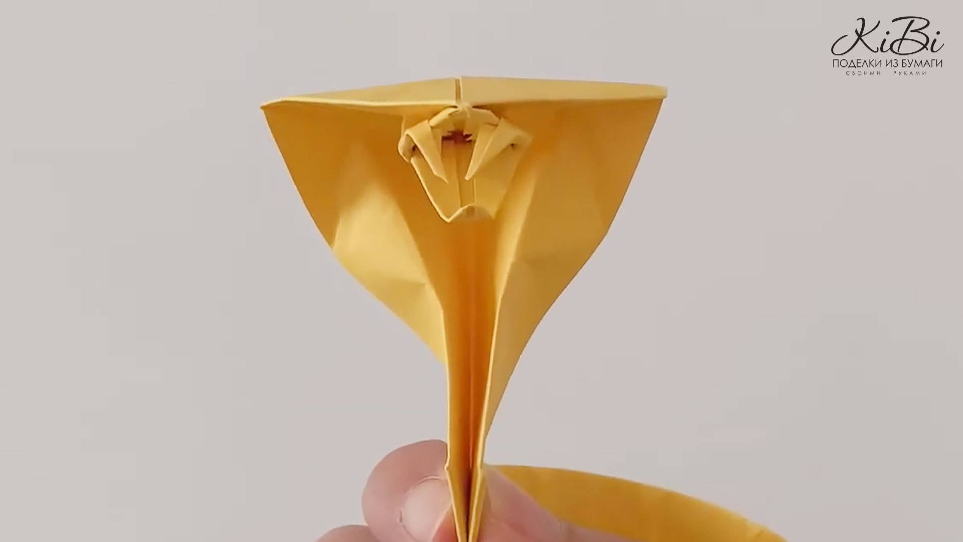 Змея Кобра оригами | Поделки из бумаги своими руками | DIY смотреть онлайн